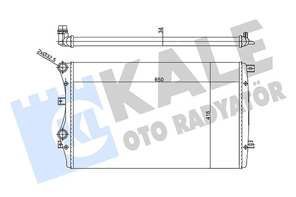 SU RADYATORU 650×416X34 MEKANIK AUDI A3 - SEAT ALTEA LEON TOLEDO III - SKODA OCTAVIA III SUPERB II YETI II - VOLKSWAGEN BEETLE CADDY II-IV EOS GOLF V-VI JETTA III-IV PASSAT SCIROCCO TOURAN 1.4TSI 1.9TDI 04- MT BRAZING VERSIYONU KL353500 - KALE - OEM 1K0121253H